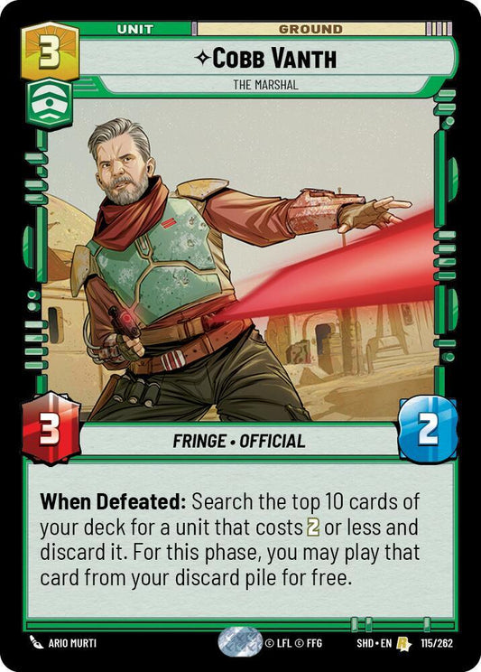 Cobb Vanth - The Marshal 115/262 Rare Shadows of the Galaxy NM/M