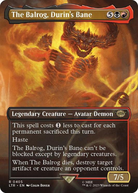 The Balrog, Durin's Bane (Borderless) 405 Universes Beyond: The Lord of the Rings: Tales of Middle-earth NM/M