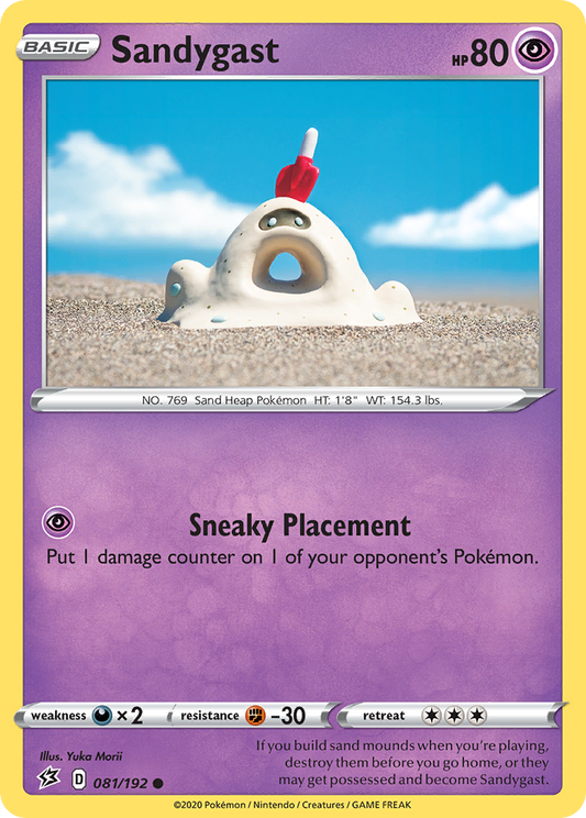 Sandygast 081/192 Common Reverse Holo Rebel Clash NM/LP