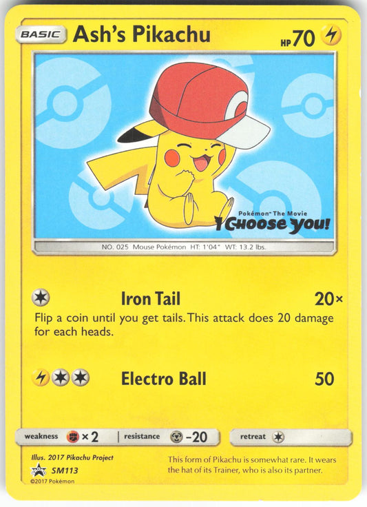 Ash's Pikachu SM113 Promo SM Promos LP