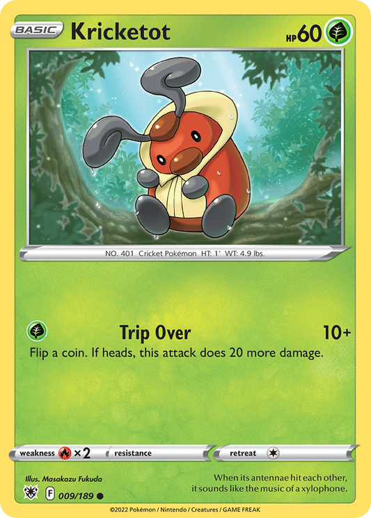 Kricketot 009/189 Common Reverse Holo Astral Radiance NM/LP