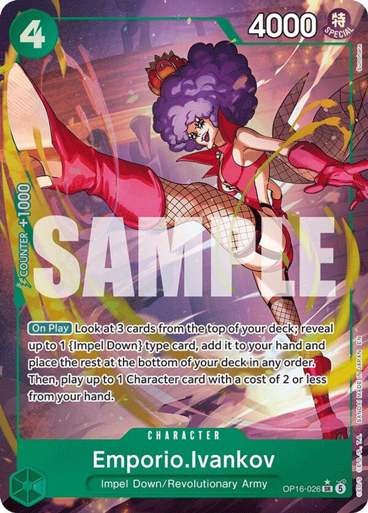 Emporio.Ivankov (026) (Alternate Art) OP16-026 The Time of Battle NM/M