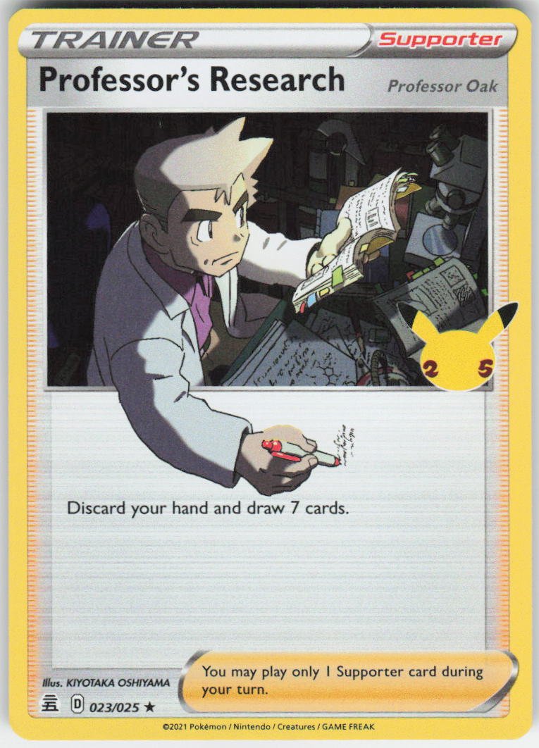 Professor's Research Holo Rare Celebrations 023/025 NM – Raptor Games