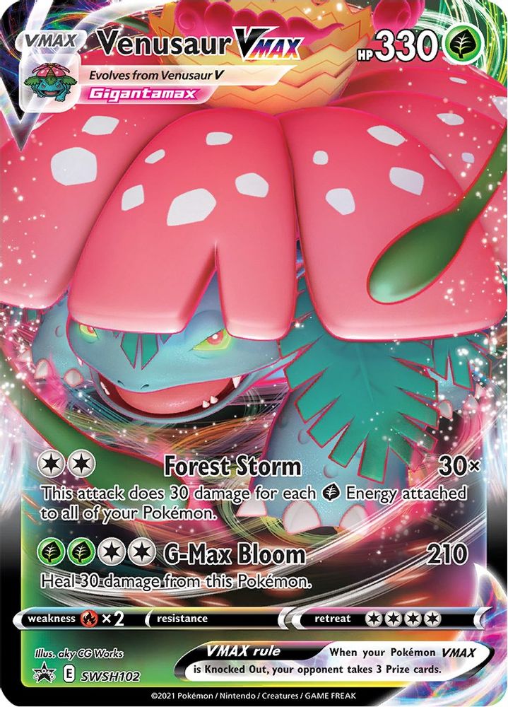 Venusaur VMAX SWSH102 Promo Sword & Shield Promo Holo NM/M