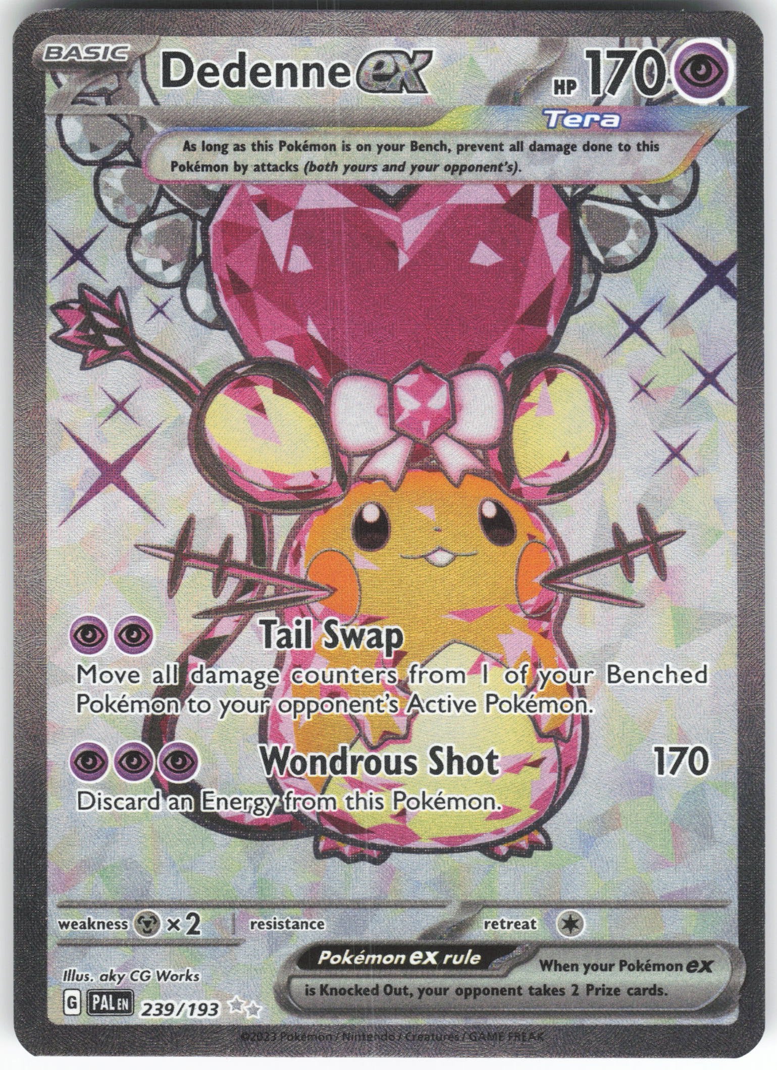 Dedenne ex - Ultra Rare SV02: Paldea Evolved 239/193 NM