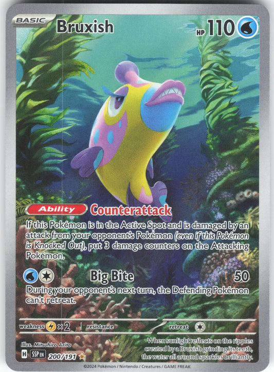 Bruxish - Illustration Rare SV08: Surging Sparks 200/191 NM