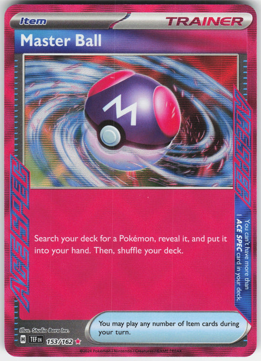 Master Ball ACE SPEC Rare SV05: Temporal Forces 153/162 NM