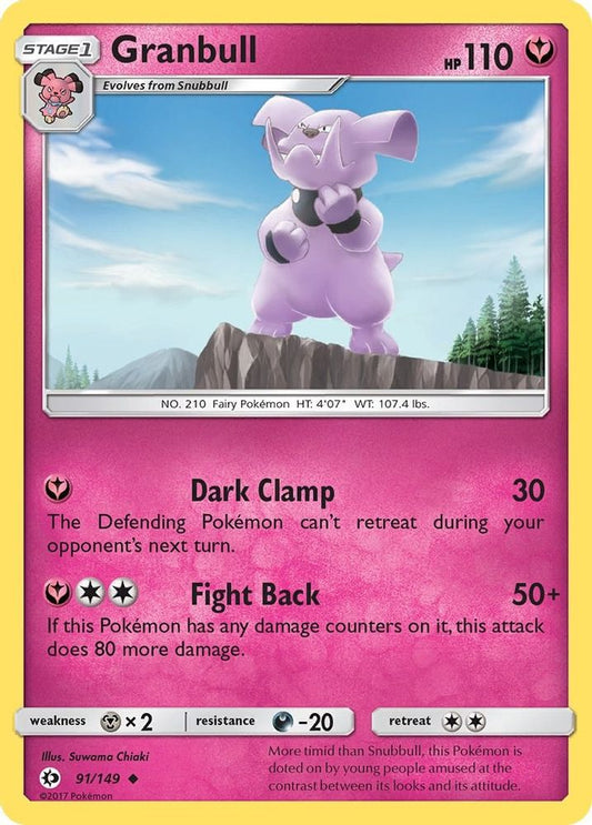 Granbull 91/149 Uncommon Reverse Holo SM Base Set NM/LP