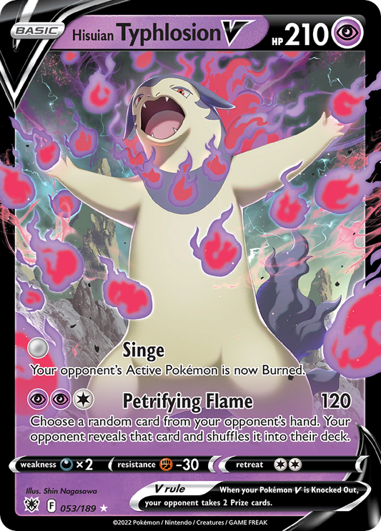 Hisuian Typhlosion V 053/189 V Rare Astral Radiance Holo NM/M