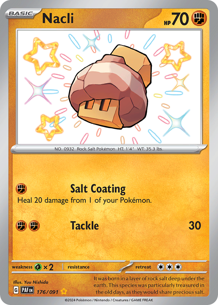 Nacli 176/091 Shiny Rare Paldean Fates NM/M