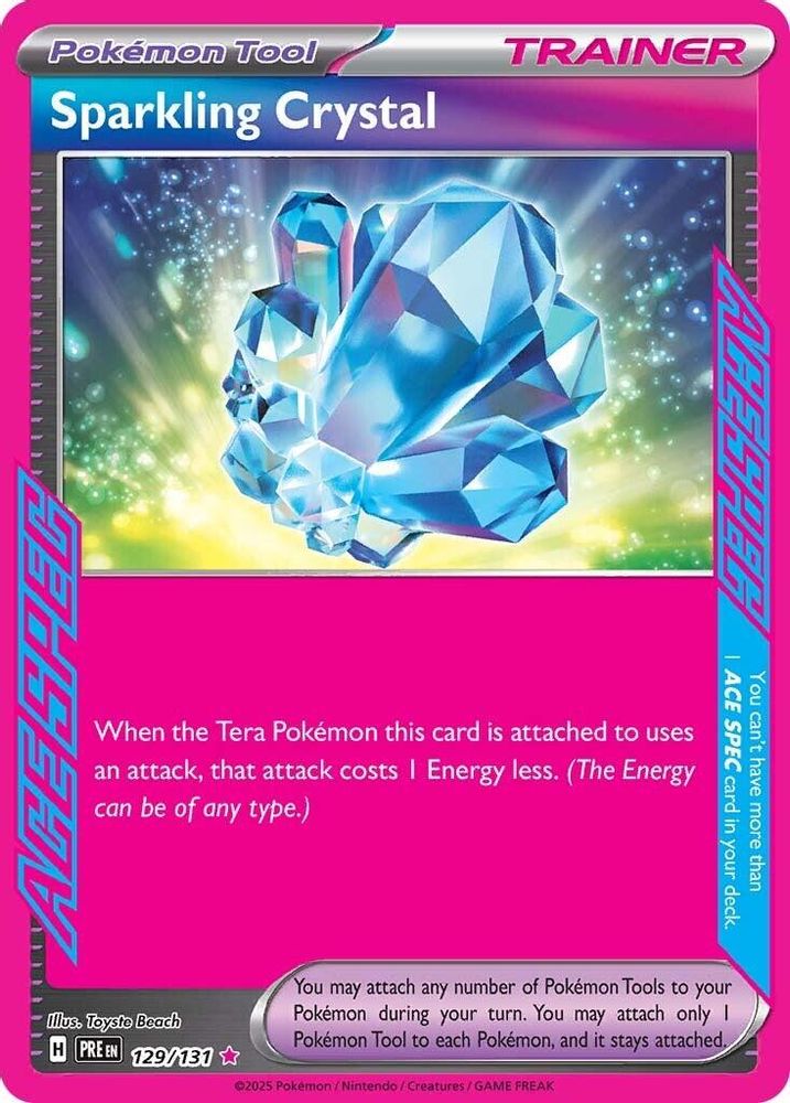 Sparkling Crystal 129/131 ACE SPEC Rare Prismatic Evolutions Holo NM/M