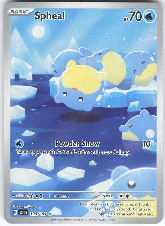 Spheal - Illustration Rare SV08: Surging Sparks 199/191 NM