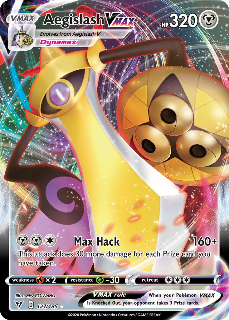 Aegislash VMAX 127/185 VMAX Rare Vivid Voltage Holo NM/M