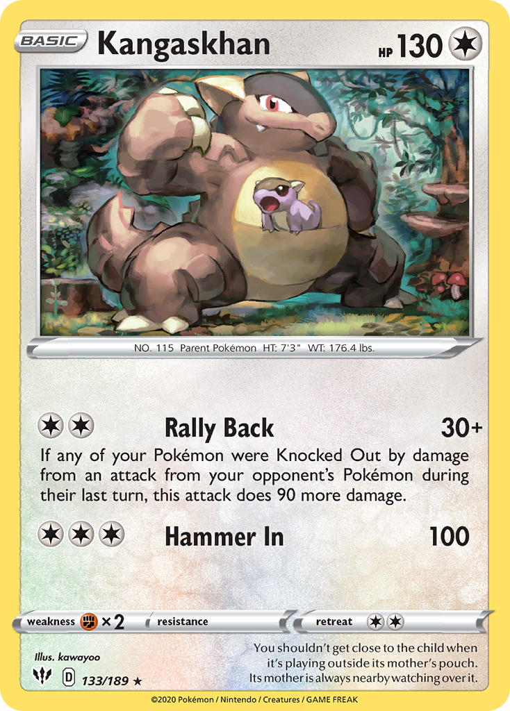 Kangaskhan 133/189 Rare Darkness Ablaze Holo NM/LP
