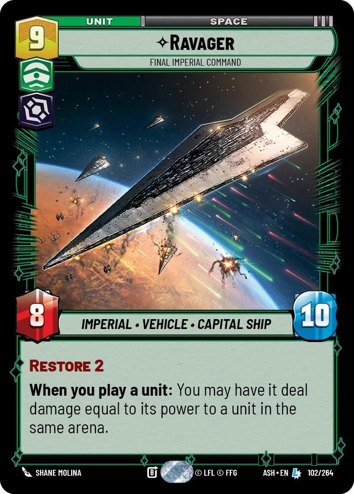 Ravager - Final Imperial Command 102/264 Legendary Ashes of the Empire NM/M
