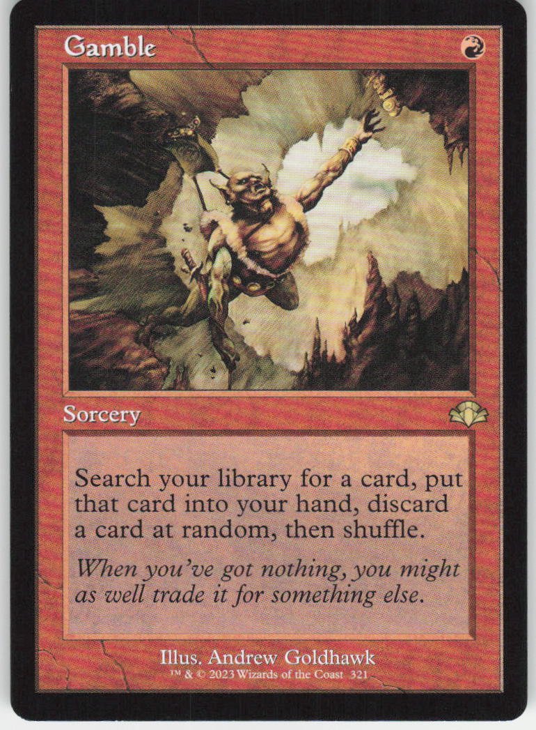 Gamble (Retro Frame) R Dominaria Remastered 321 NM