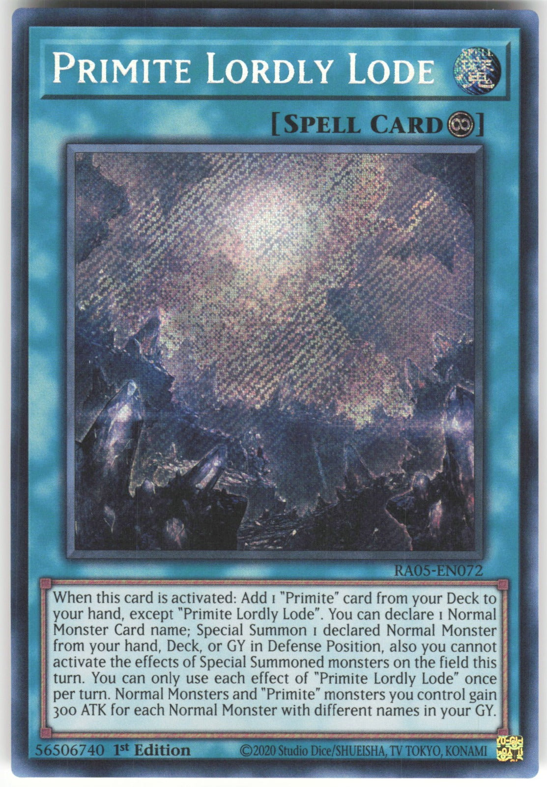Primite Lordly Lode (Secret Rare) Secret Rare Rarity Collection 5 RA05-EN072 NM
