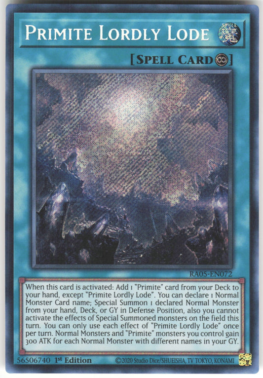 Primite Lordly Lode (Secret Rare) Secret Rare Rarity Collection 5 RA05-EN072 NM