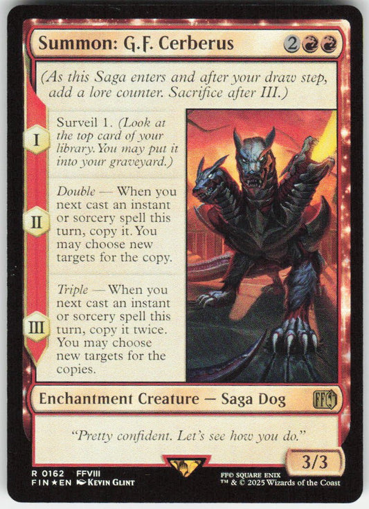 Summon: G.F. Cerberus R FINAL FANTASY 162 NM