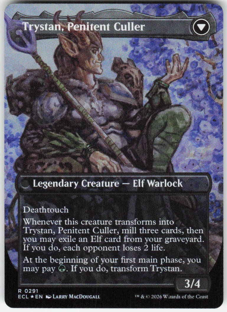 Trystan, Callous Cultivator (Borderless Foil) R Lorwyn Eclipsed 291 NM (Back)