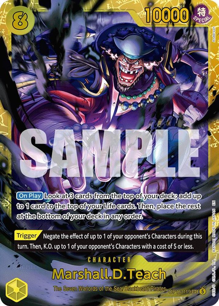 Marshall.D.Teach (119) OP16-119 Secret Rare The Time of Battle NM/M