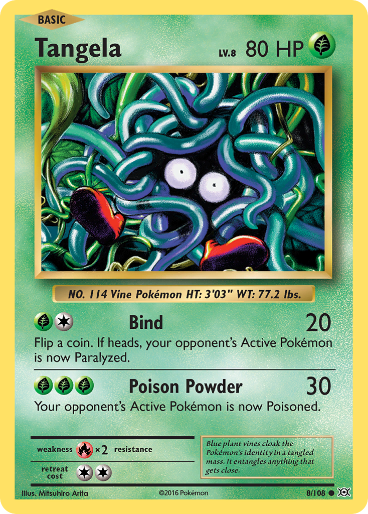 Tangela 8/108 Common Reverse Holo Evolutions NM/LP