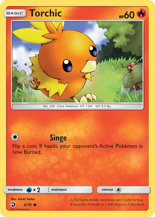 Torchic 4/70 Common Dragon Majesty NM/LP