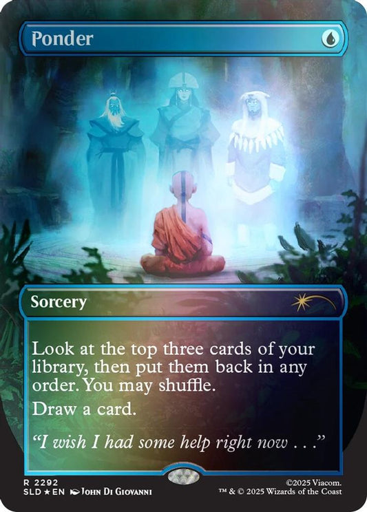 Ponder (2292) (Rainbow Foil) 2292 Rare Secret Lair Drop Series Holo NM/M
