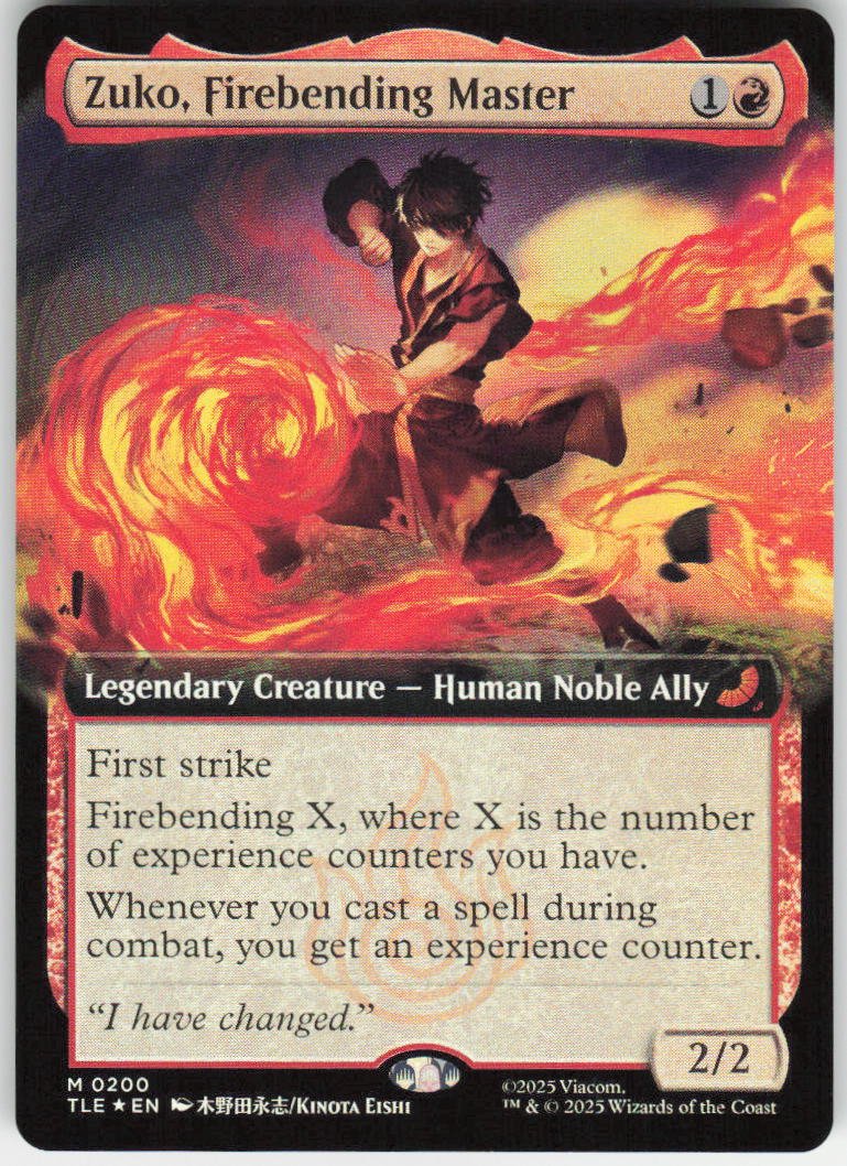 Zuko, Firebending Master (Extended Art Foil) M Avatar: The Last Airbender: Etern