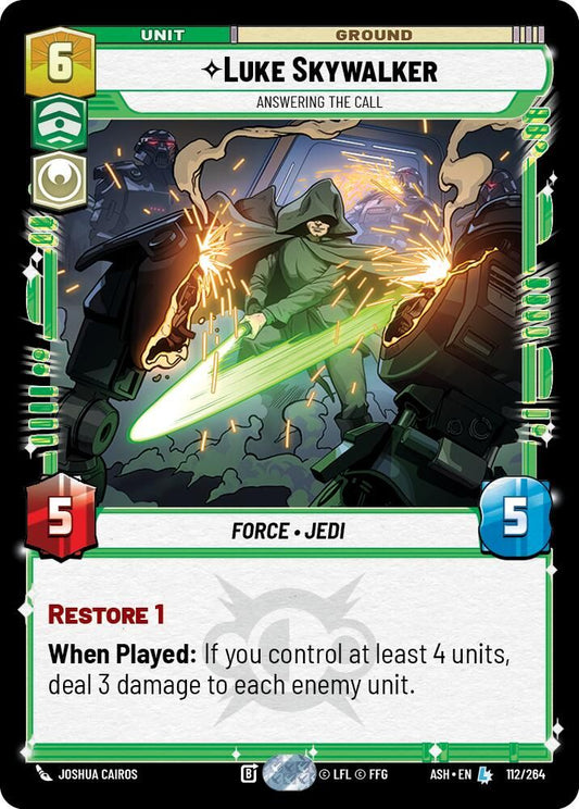 Luke Skywalker - Answering the Call 112/264 Legendary Ashes of the Empire NM/M