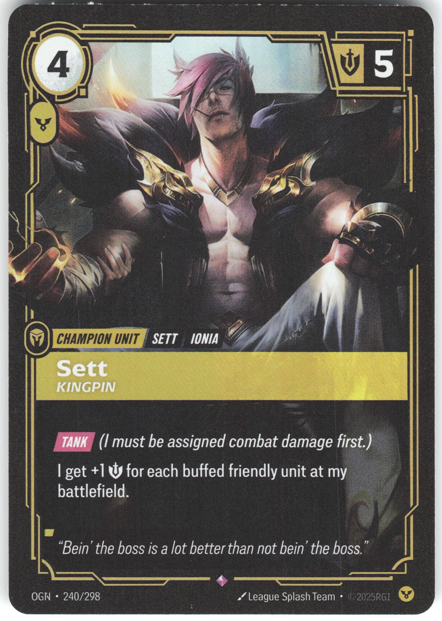 Sett - Kingpin Rare Origins 240/298 NM