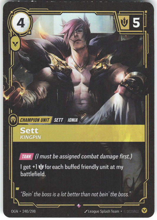 Sett - Kingpin Rare Origins 240/298 NM