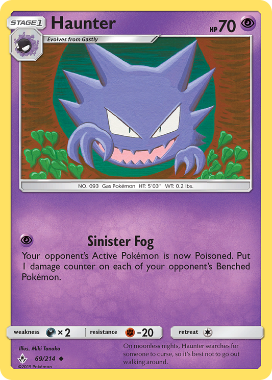 Haunter 69/214 Uncommon Unbroken Bonds NM/M