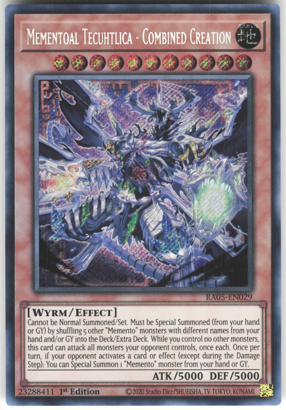 Mementoal Tecuhtlica - Combined Creation (Secret Rare) Secret Rare Rarity Collection 5 RA05-EN029 NM