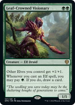 Leaf-Crowned Visionary 167 Rare Dominaria United NM/M