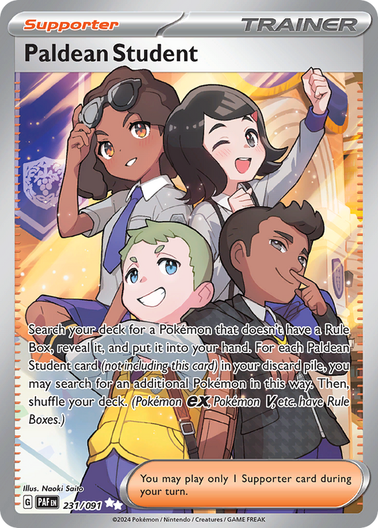 Paldean Student 231/091 Ultra Rare Paldean Fates NM/M
