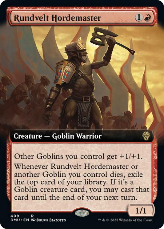 Rundvelt Hordemaster (Extended Art) 409 Foil Rare Dominaria United NM/M