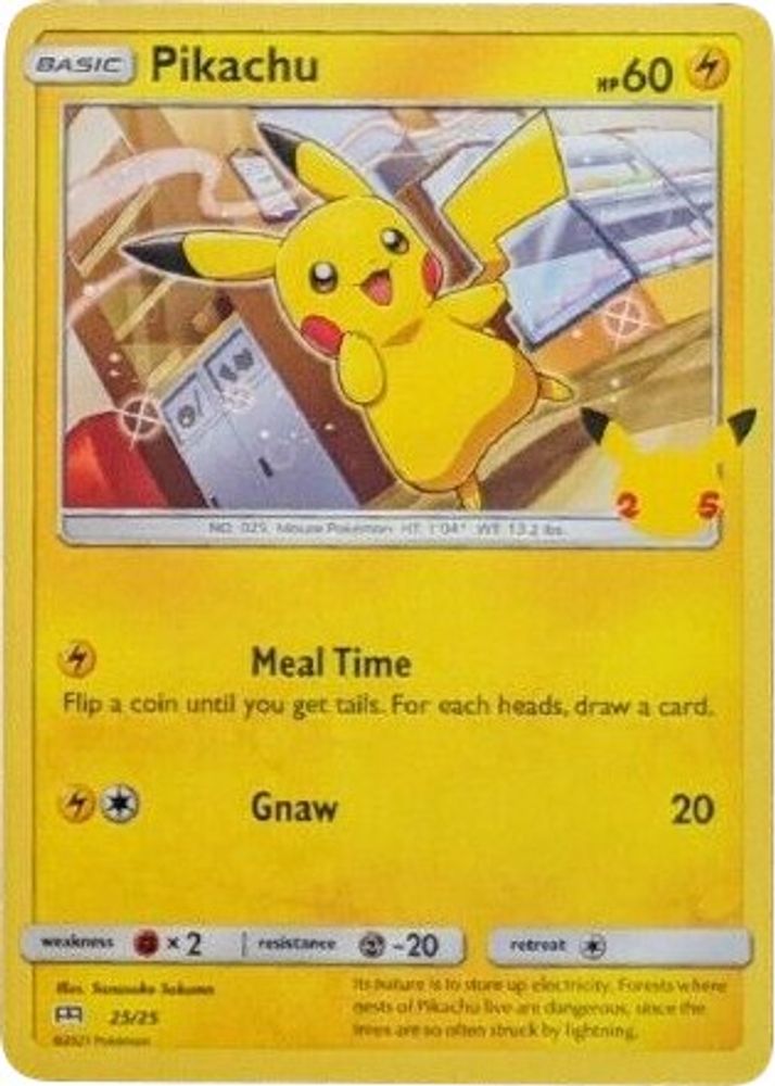 Pikachu 025/025 Holo Promo McDonald's 25th Anniversary Promos NM/LP