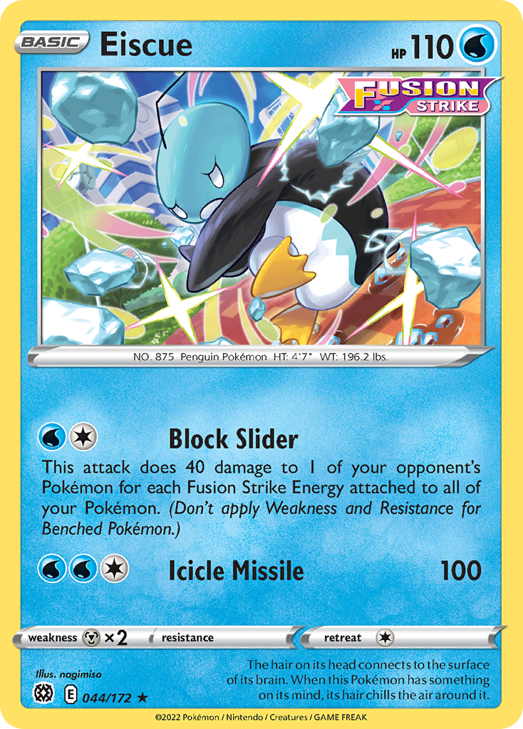 Eiscue 044/172 Rare Reverse Holo Brilliant Stars NM/LP