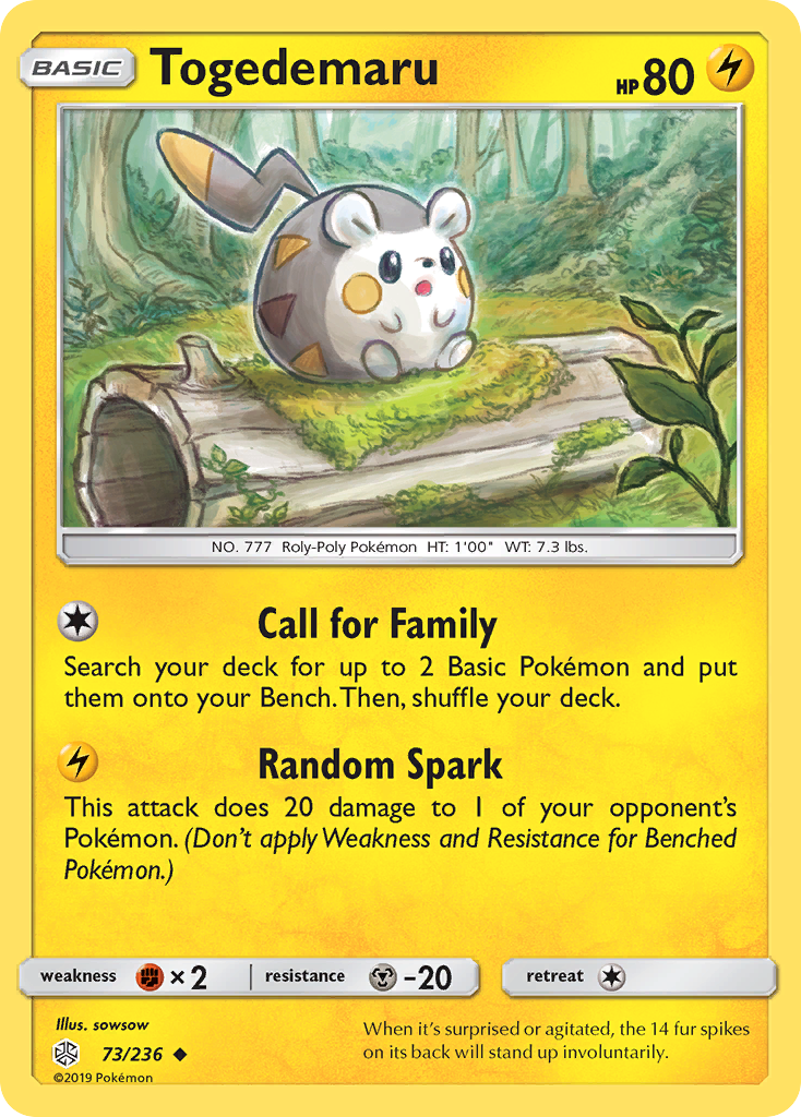 Togedemaru 73/236 Uncommon Cosmic Eclipse NM/LP