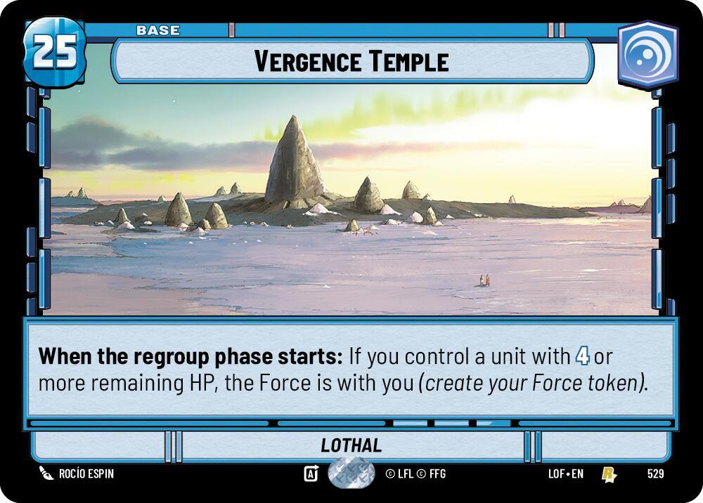 Vergence Temple (Foil) 529 Rare Legends of the Force NM/M