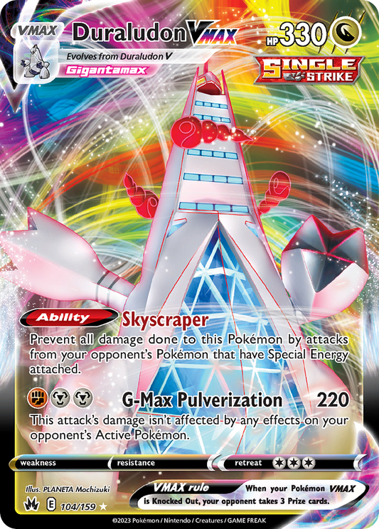 Duraludon VMAX 104/159 VMAX Rare Crown Zenith Holo NM/M