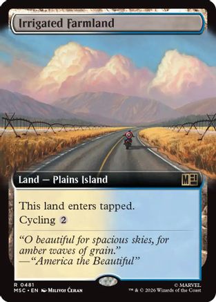 Irrigated Farmland (Extended Art) 481 Rare Commander: Marvel Super Heroes NM/M