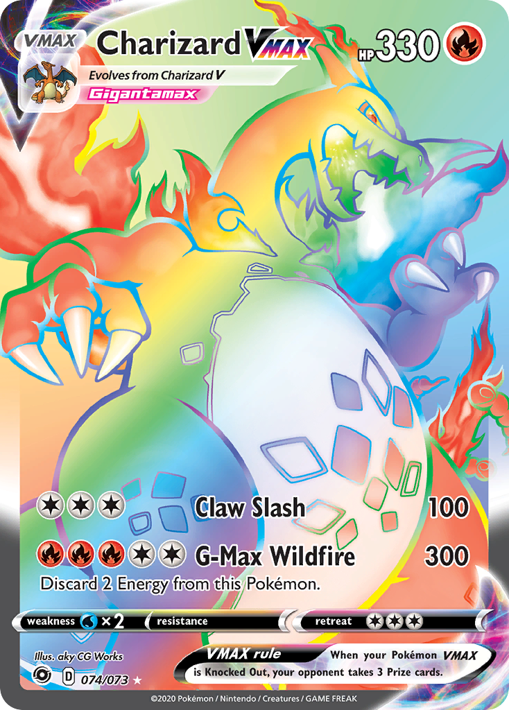 Charizard VMAX 074/073 Rainbow Rare Champion's Path NM/M