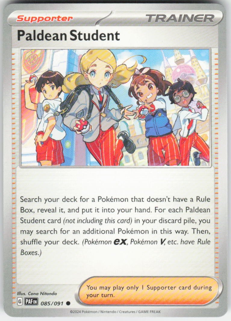 Paldean Student - Common SV: Paldean Fates 085/091 NM