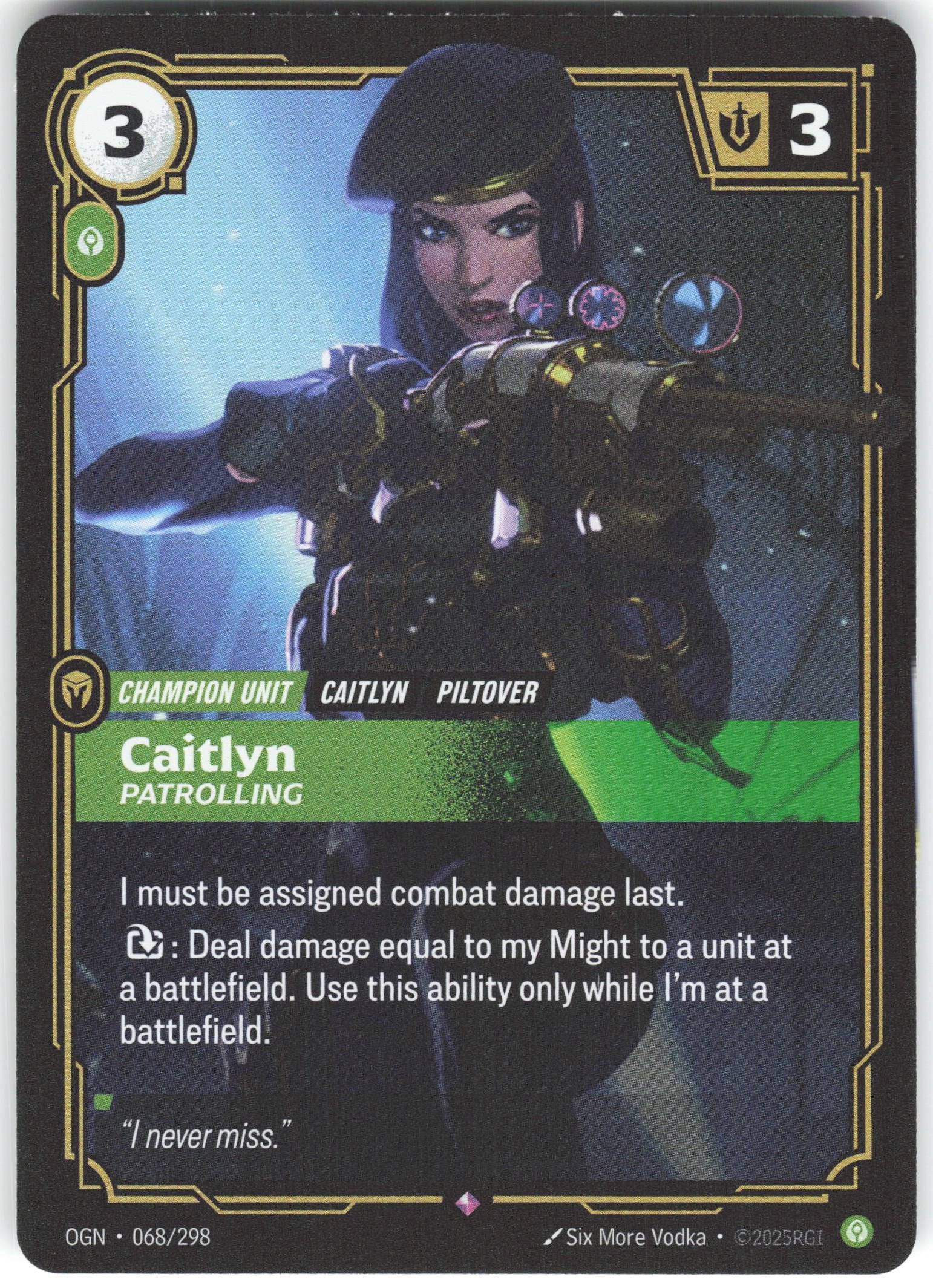 Caitlyn - Patrolling Rare Origins 068/298 NM