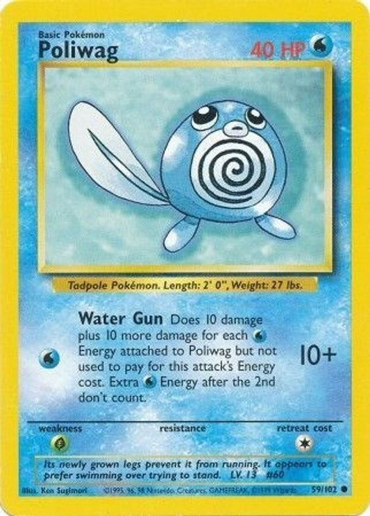 Poliwag 59/102 Common Base Set Unlimited NM/M