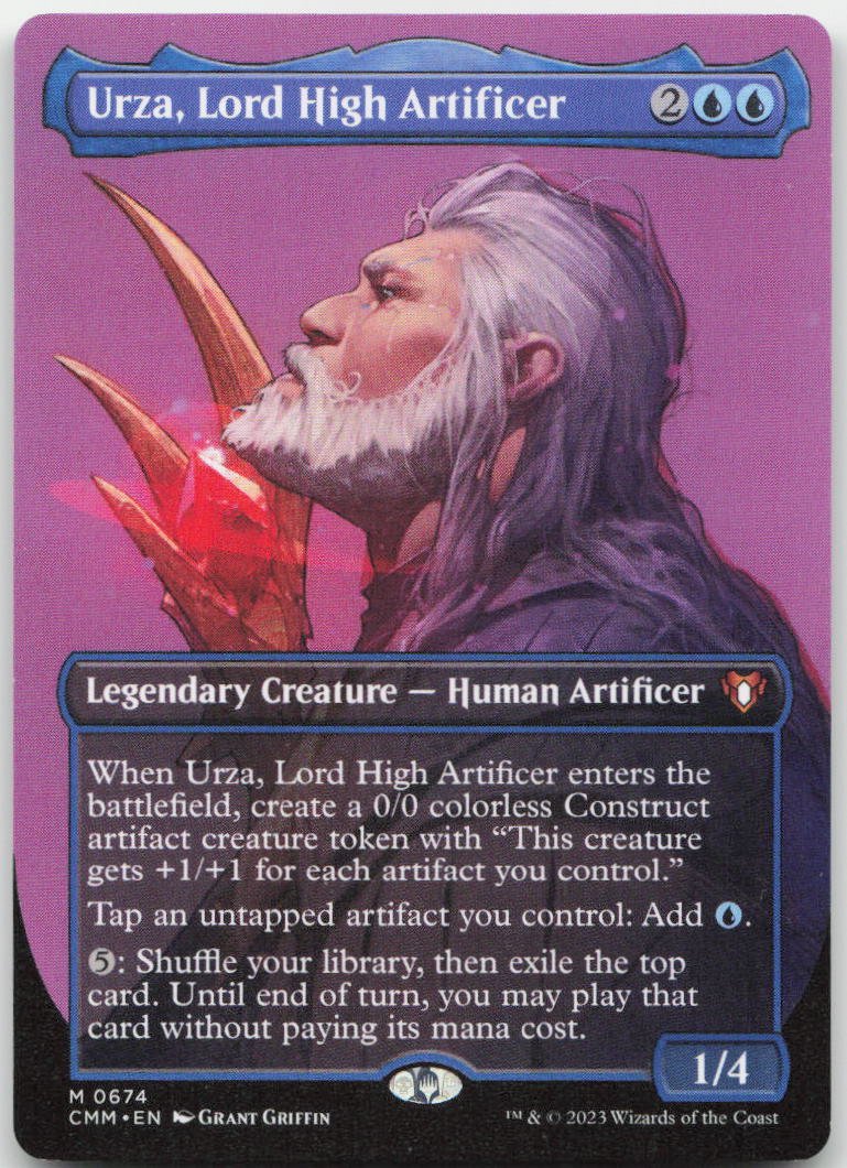 Urza, Lord High Artificer (Borderless) M Commander Masters 674 NM