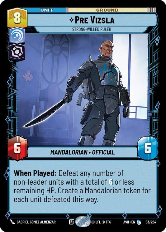 Pre Vizsla - Strong-Willed Ruler 53/264 Legendary Ashes of the Empire NM/M