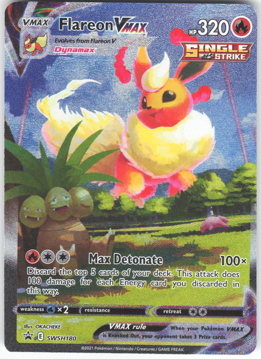 Flareon VMAX (oc) SWSH180 Promo Sword & Shield Promo Holo NM/M